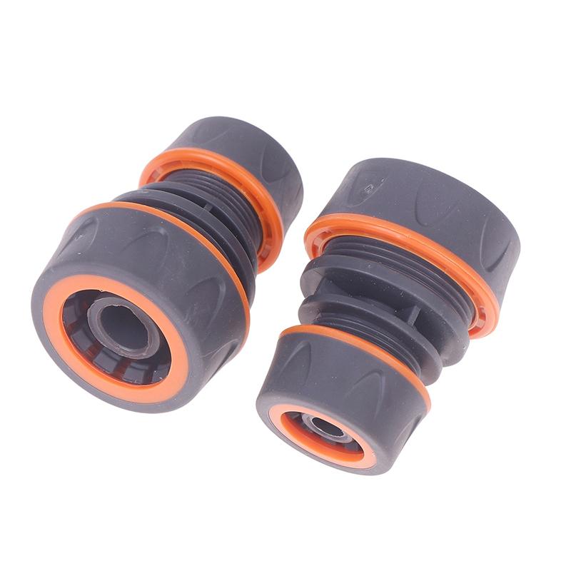 2Pcs 1/2" 3/4" Garden Hose Adapter Quick Connector Stop Plug Coupler Joint Water Irrigation Tube Repair Extender Pipe Fittings