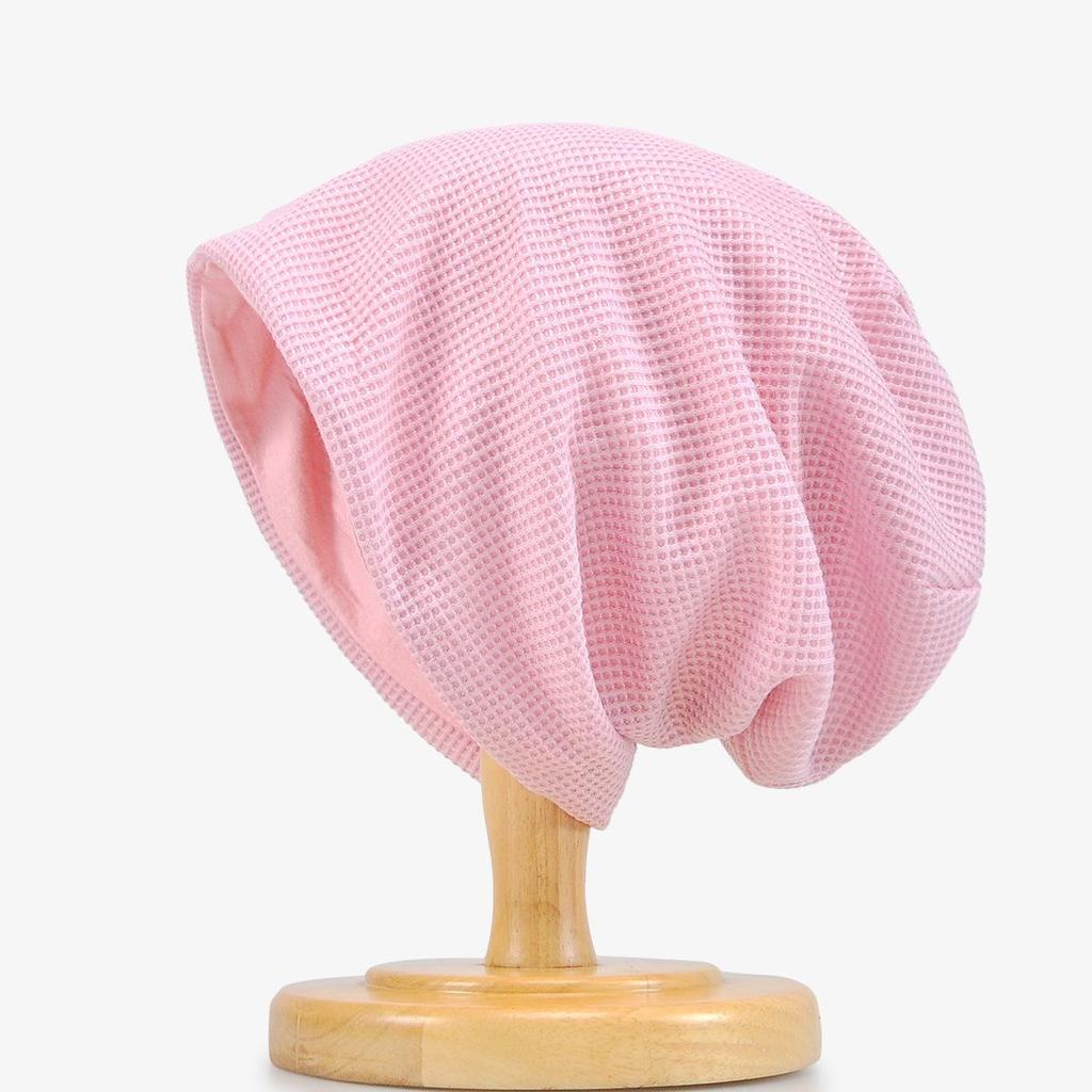 Damska japońska i koreańska czapka beanie z trójnożnym ptakiem: Lekka bawełniana czapka do spania typu wafel na wiosnę/lato