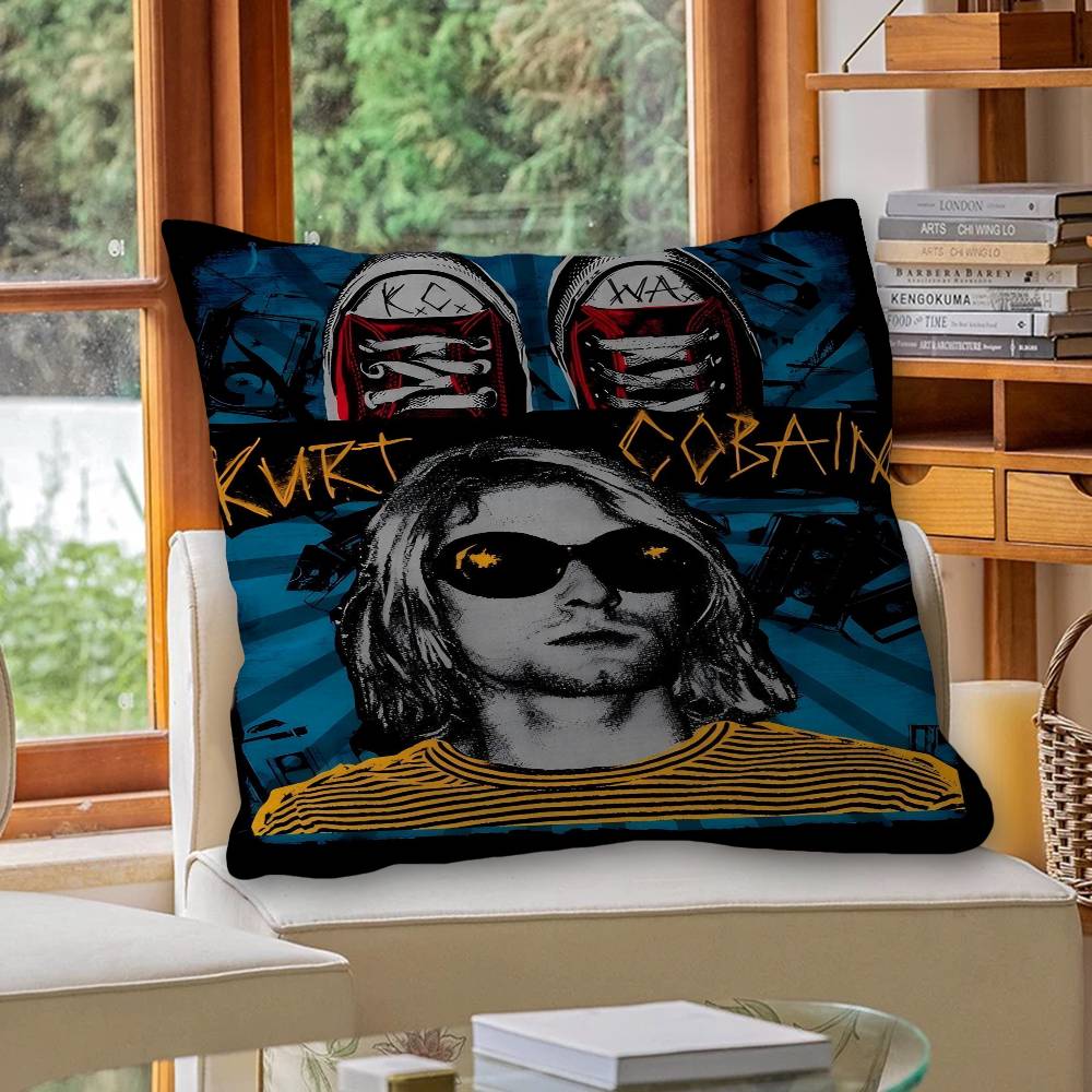 Hot N-Nirvana-K-KurtS Cobain Personalized Pillow Dust Cover Bedroom Kids Party Decoration Pillowcase Birthday Children Gift