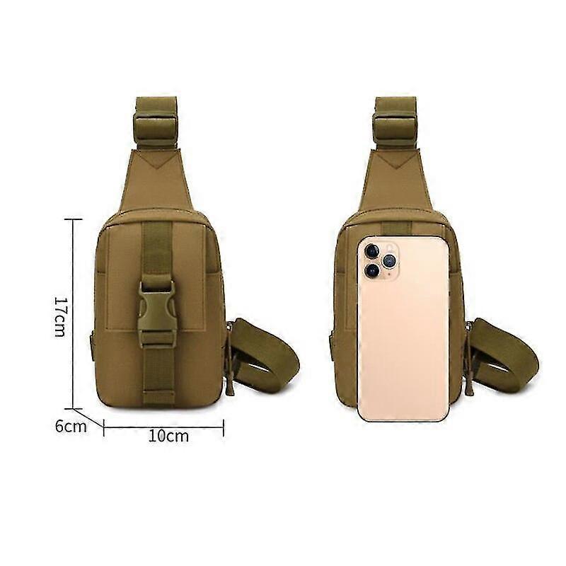 Tactical Chest Bag Military Trekking Pack Edc Sports Bag Shoulder Bag Crossbody Pack Assault Pouch For Hiking Cycling Campinga
