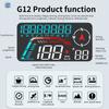 G12 GPS HUD Digital Head-up Display Speedometer Plug and Play for All Cars Font KMH MPH Mileage Local Time Over-speed Alarm