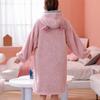 Kawaii Pajamas Set for Womens Girls Flannel Bathrobe Warm Winter Cartoon Sleepwear Pyjamas Long Robes with Pants Women Nightwear