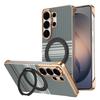 Luxury Carbon Fiber Fold Magnetic Stand Bracket For Magsafe Case For Samsung Galaxy S26 S25 S24 S23 Ultra Shockproof Back Cover