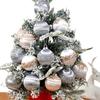 6pcs Foam Velvet Christmas Balls Shatterproof Christmas Tree Pendant  Hotel Office Decor