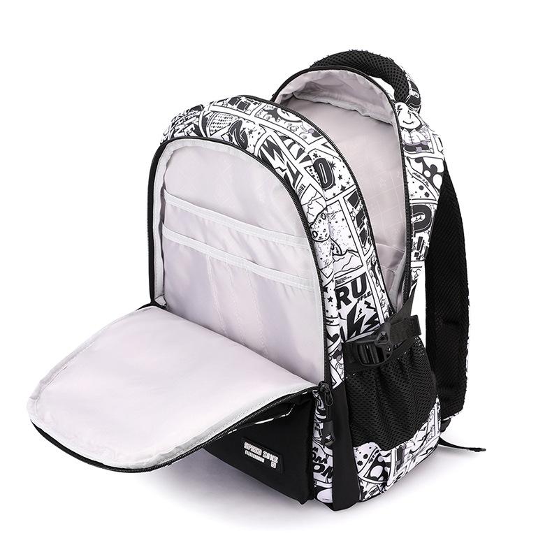 Schoolbag Contrasting Color Trend Backpack Simple Versatile Large Capacity Backpack Men's Premium School Bag Male College Student