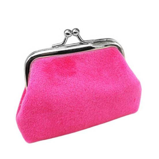 Mini Coin Purse, with Classic Kiss-lock Buckle Design, Portable Velvet Coin Purse, for Coins Earrings Lipstick Samples Daily Use