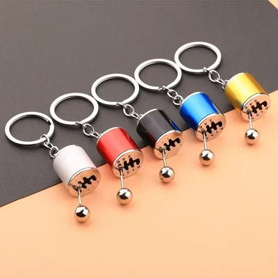 Mini Portachiavi Turbocompressi Stile Auto Ciondolo Cambio Vecchio Portachiavi a Bottone Leva del Cambio Metallo Modifica Auto Portachiavi Leva del Cambio