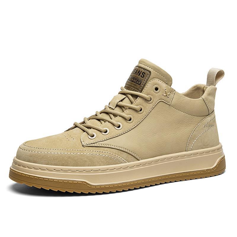 

Модная мужская обувь, повседневная обувь на шнуровке от люксового бренда, новые высокие кроссовки на плоской подошве для мужчин, удобная спортивная обувь для прогулок на открытом воздухе, мокасины 44 абрикосовый