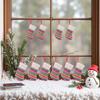 Christmas Decorations Wool Socks Red And Gray Elk Gift Bag Children's Gift Bag Knitted Christmas Socks