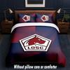 LOSC Lille FC Design Bett Bettwäsche Set 1 Bettbezug + 2 Kissenbezüge Weich Atmungsaktiv Haushalt Bettwäsche