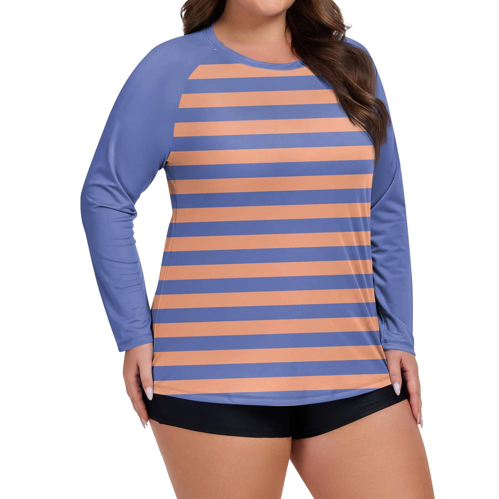 

Женский купальник с длинным рукавом большого размера с принтом, солнцезащитная куртка, быстросохнущий топ для хайкинга XL розовый