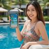 Adjustable Strap Waterproof Phone Pouch Lightweight Sealed Transparent Hanging Neck Bag Large Capacity Solid Color