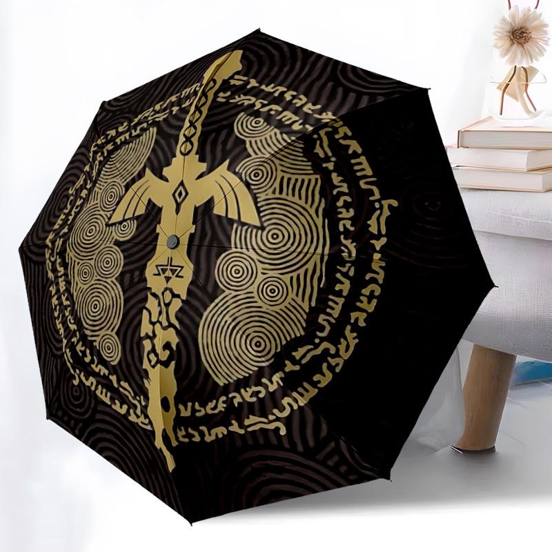 1pc The Legend of Zelda Automatic Open/close Folding Portable Umbrella with 8-Rib Structure for Women/Men, All-Season Use  A0901142