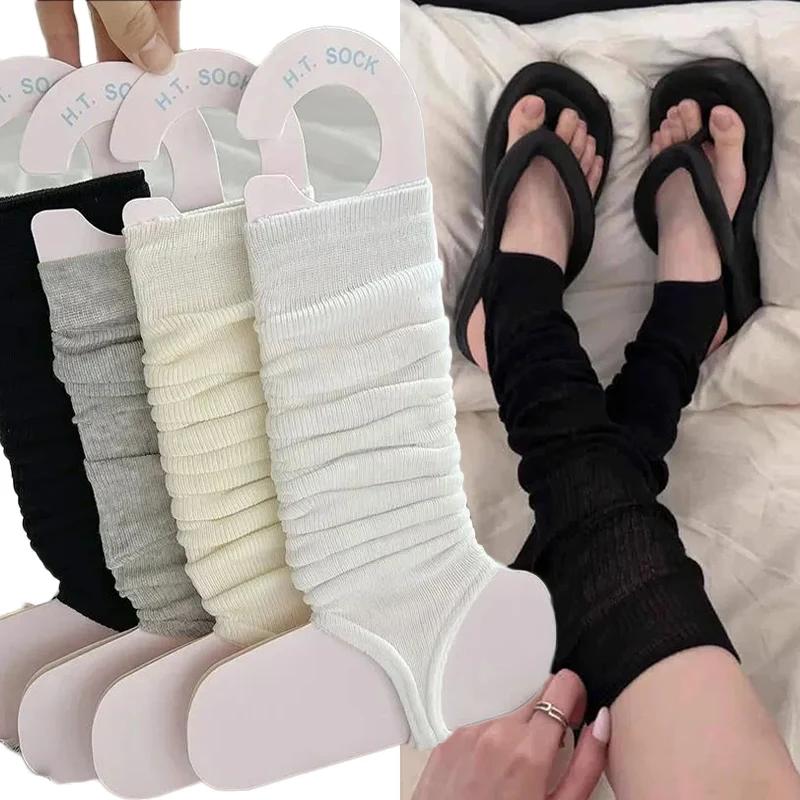 Nuovi scaldamuscoli giapponesi Lolita Y2k Calzettoni Lunghi Donna Tallone Piede Caldo Lavorati a Maglia Al Ginocchio Calzettoni Coprigambe Leggings Donna