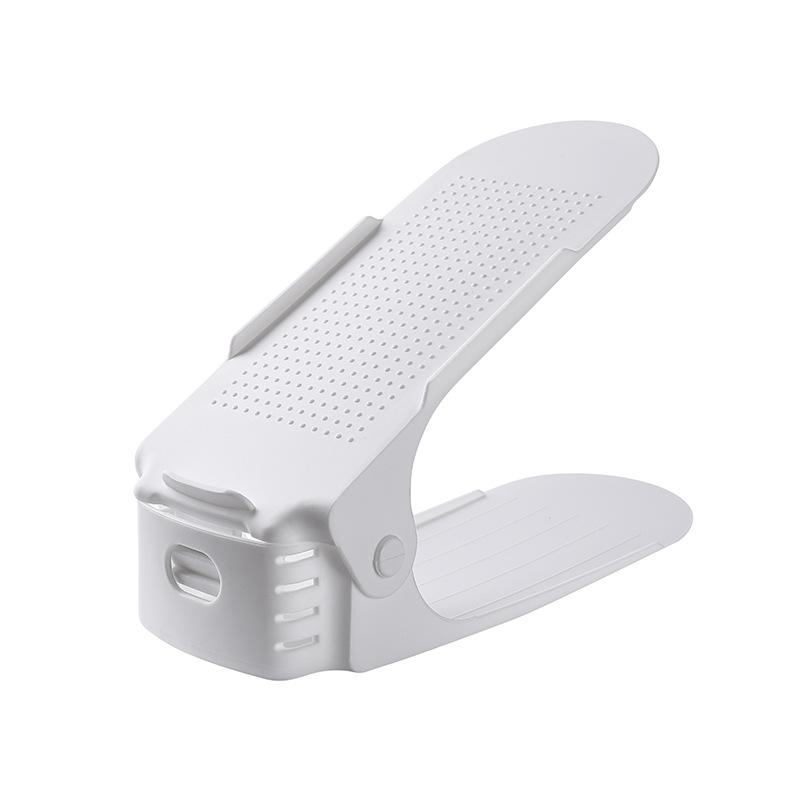 

Простая современная полка для обуви, двухслойная интегрированная регулируемая пластиковая полка для обуви в гостиной общежития белый