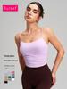 Débardeur de sport nude tendance double face pour femme - Débardeur de yoga plissé confortable
