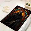 1Pc Gothic Glass Reaper Rug, Office Carpet Indoor Outdoor Doormat, Non-Slip, Comfortable, Living, Christmas Halloween,  Xmas Gift G13