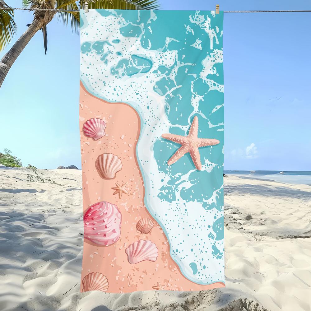 Ozean Element Handtuch Strand Übergröße Weich Ultra Saugfähig Schnell Trocknend Groß Pool Reise Camping Badezimmer