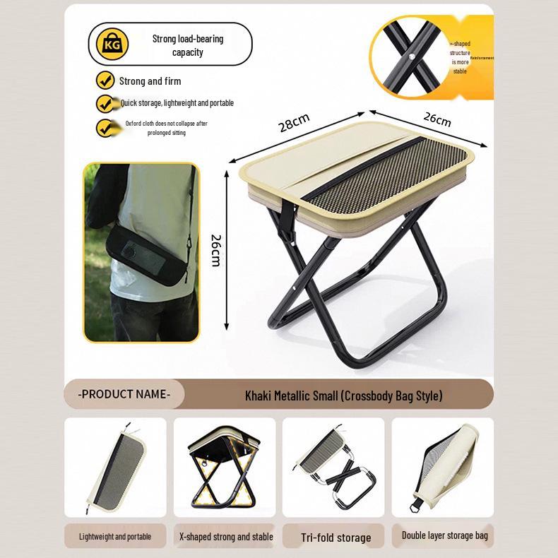 Portable Folding Stool for Outdoor Activities and Storage
