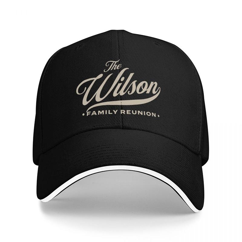 The Wilson Family Reunion Classic Baseball Cap Black with White Trim Custom Personalized Design for Adults and Fans