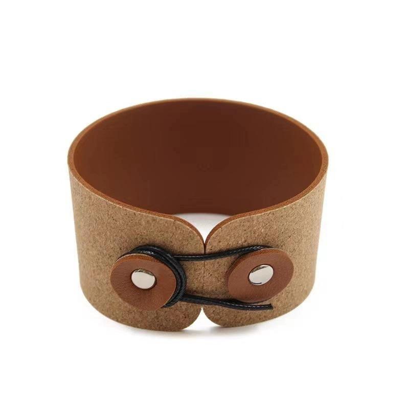 Elegante Tragbare Stahl-Kaffeebecher-Abdeckung PU-Leder Hitzebeständige Espresso-Tassenhülle Für Heißes Und Kaltes Getränk