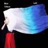 Tricolor Gradient Gradient Color Dancer Fan Right&Left Hands Rayon Silk Fans