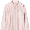 UNIQLO JW Anderson Collaboration Striped Pointed Collar Button Long Sleeve Shirt Men shirts Pink 466939-12