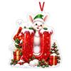 Christmas Acrylic Hanging Ornament, Red Snow Scene Letter Design, 2D Flat Decoration for Christmas Tree and Home Holiday Decor