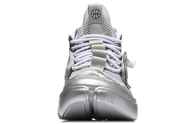 Li Ning Essence ACE Cushioning Slip Resistant Abrasion Resistant Low top Vintage Basketball Shoes Men's Silver AGBN069-2