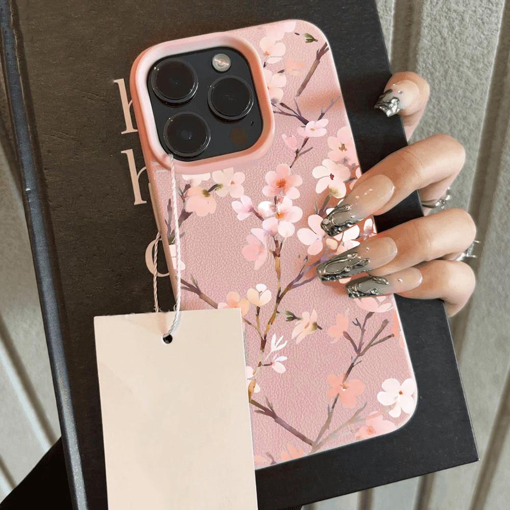 HOT Cool Flower Peony Luxury Lichee leather pattern Phone Case For Redmi Note 14 13 12 11 10 9 8 Pro Plus 4G 5G Shockproof Cover