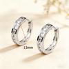 Eco Friendly Copper Shiny Cubic Zirconia Earrings For Women Simple Exquisite Golden Silver Color Round Earring Jewelry Gifts