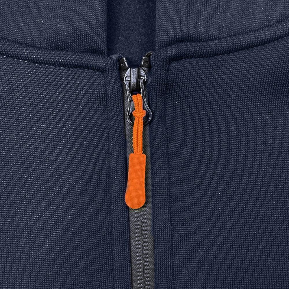 Trendy Innovative Sweatshirt Autumn and Winter Men's Fleece Loose Large Pocket Large Zipper Hoodie