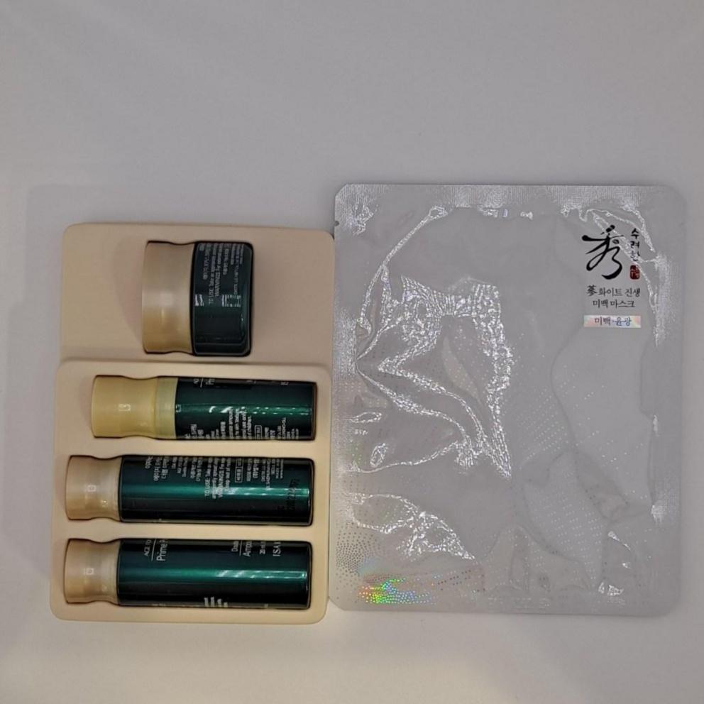 ISA KNOX Age Focus Prime Double Effect 4-Piece Travel Set + Sooryehan Whitening Ginseng Mask