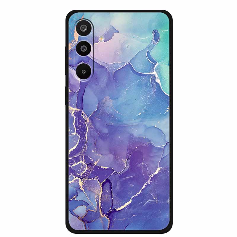 For Samsung Galaxy A36 5G Case Flowers Printed Silicone Phone Cases Cover for Samsung A26 5G TPU Shells A 26 36 Black TPU Coques