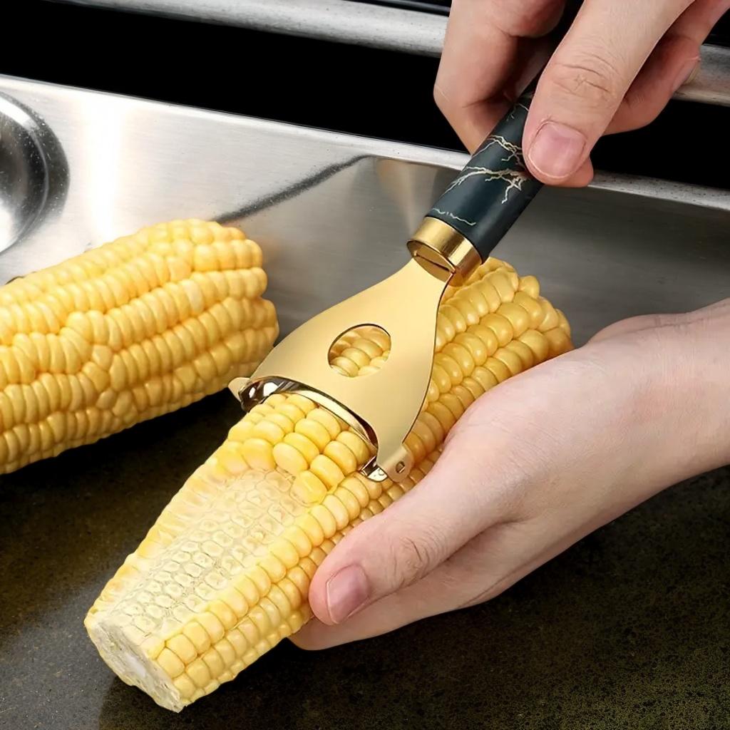 Kitchen Stainless Steel Manual Corn Thresher1-2Personal Creative Peeler Household Vegetable and Fruit Tool Magic Device