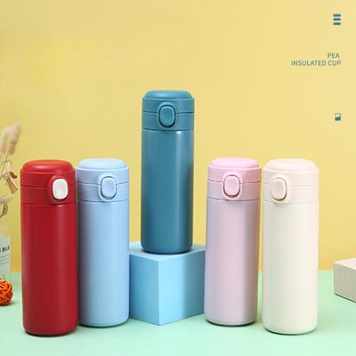 Simple Stainless Steel Snap Cover Pea Cup Portable Lock Vacuum Insulated Cup Water Cup