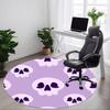 1pc Skull Pattern Office Round Area Rug,  Mat Suitable For Office, Under Office Chairs Bedroom Living Room Home Decor, Room Deco