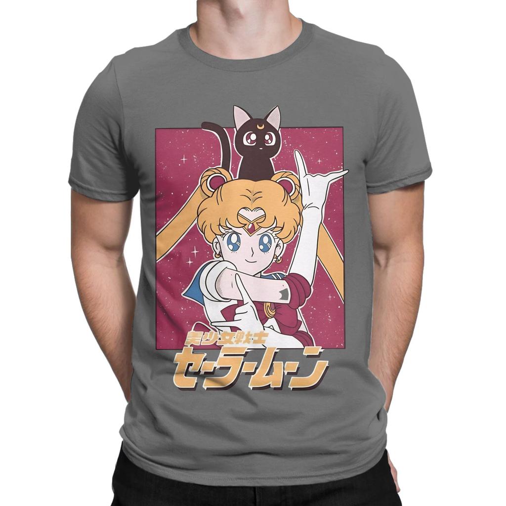 Usagi Tsukino red poster Funny Graphic 100 Cotton TShirt Tsukino Usagi Tees Tops For Unisex