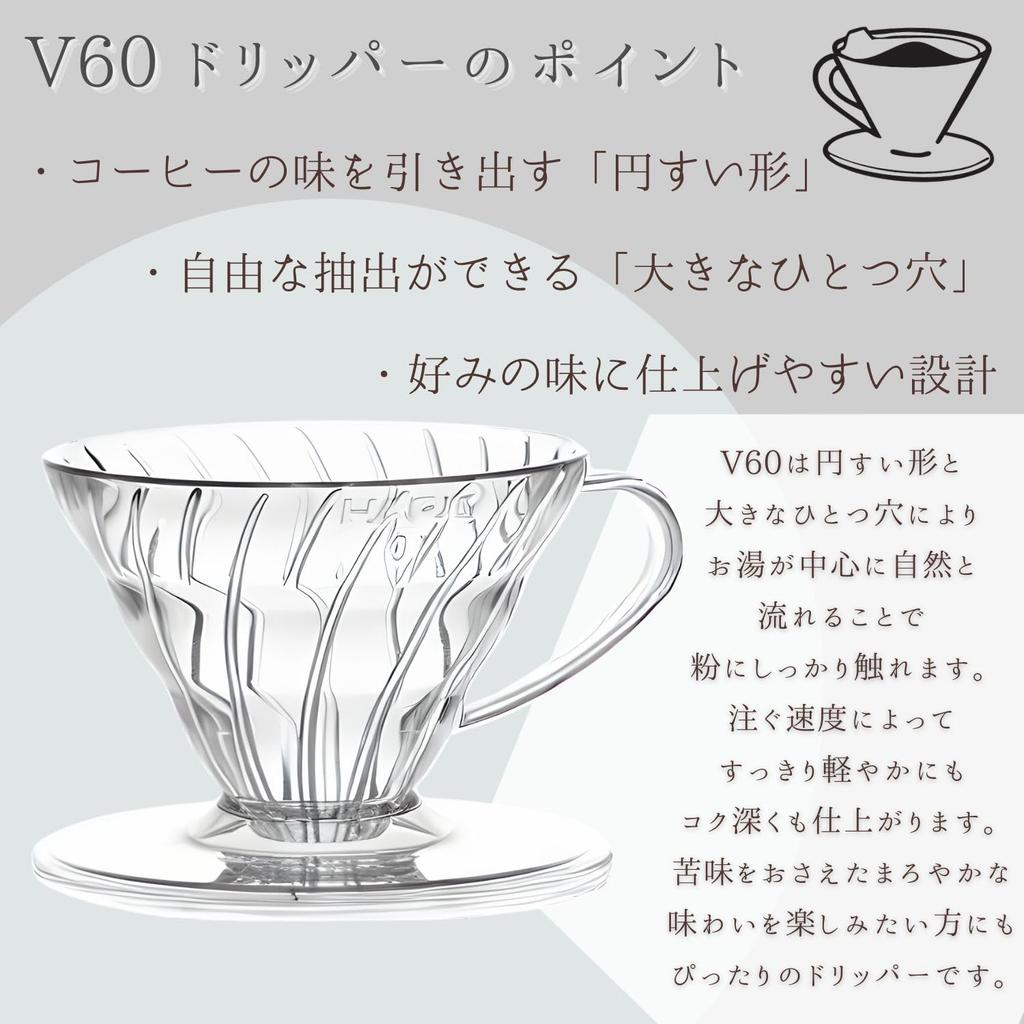 HARIO V60 Dripper 01 Clear Coffee Hand Drip Coffee Made in Pour-Over (1-2 cups) Maker, Japan, VDR-01-T