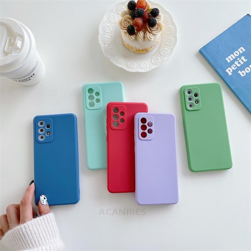 A 52 32 72 33 53 73 Liquid Silicone Case For Samsung Galaxy A32 A52 A72 A13 A23 A33 A53 A73 4g 5g A51 A71 Matte Soft Cover A52s