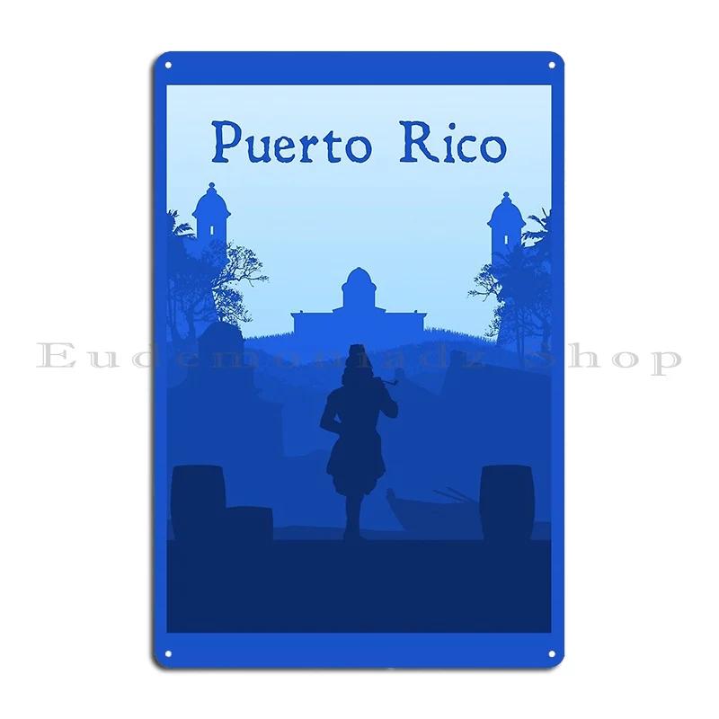 

Puerto Rico Board Games Minimalist Travel Poster Style Board Game Art Metal Sign Cinema Club Bar Custom Tin Sign Poster 20x30cm