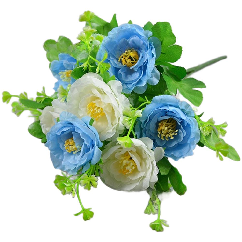 Realistic Silk Petals Artificial Flowers Plastic-wrapped Wire Stems