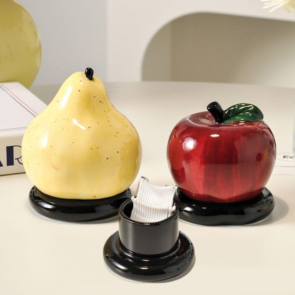 Ceramic Fruit Toothpick Dispenser Cute Toothpick Container Fruit Theme Toothpick Box  Kitchen