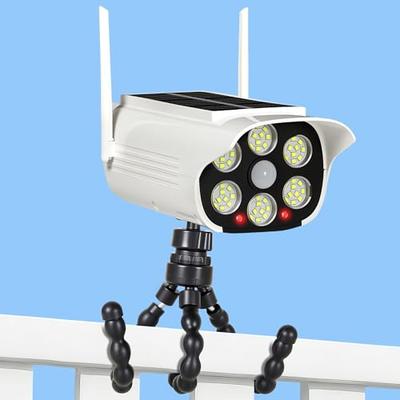 LIFENGSOLER 66 LED Solar Light, Outdoor, IP65 Waterproof, Motion Sensor, Security Camera Style Dummy Camera, Red Light Deterrent, Flexible Tripod & 36