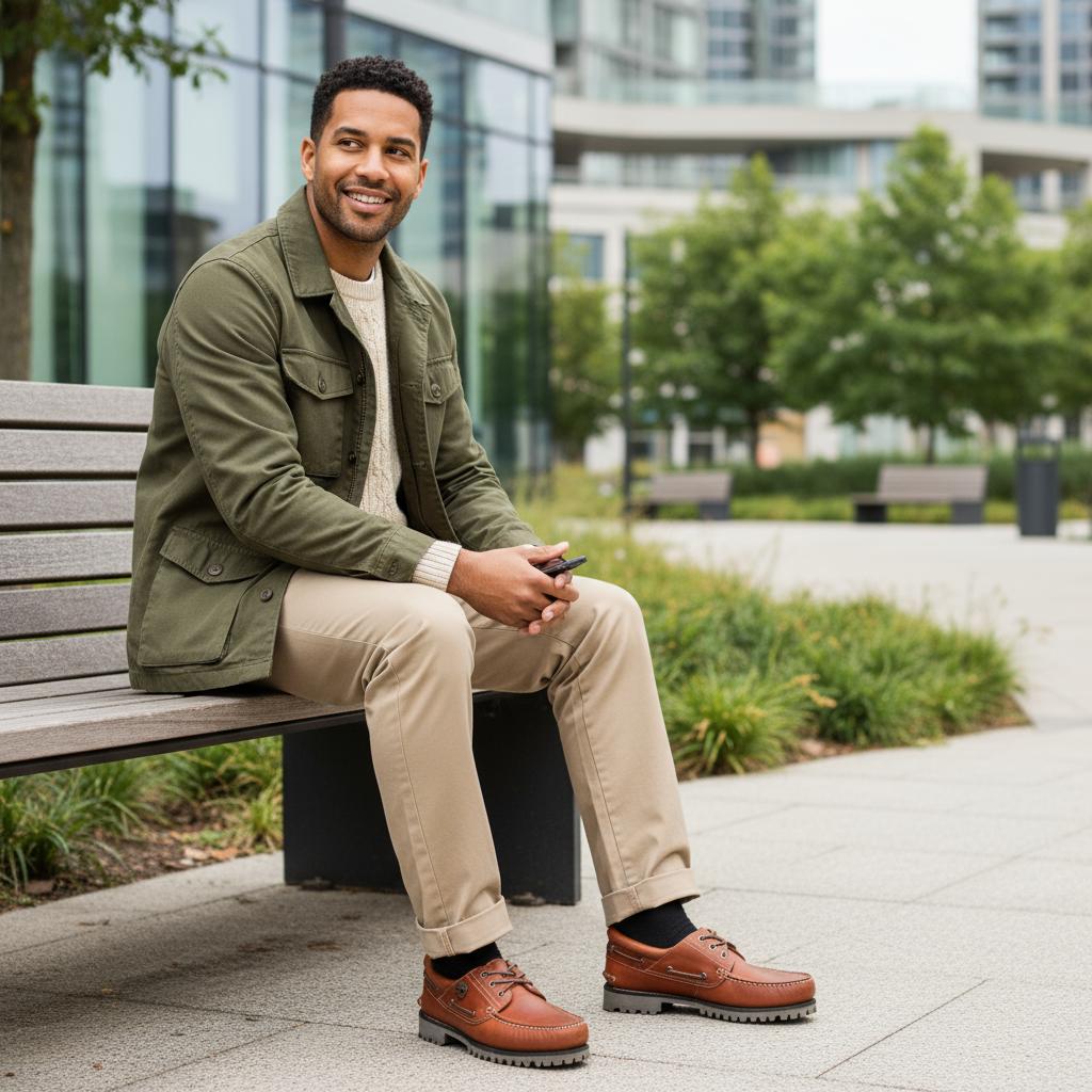 Timberland 3-Eye Versatile Comfortable Boat Shoes Men Shoes Brown TB0A2PDQEJD