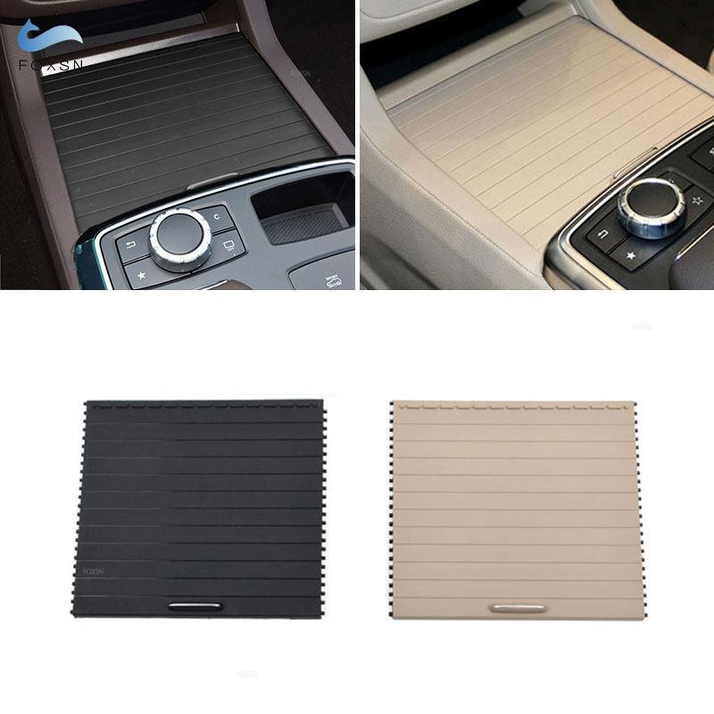 For Mercedes Benz ML GL GLE GLS Class X166 W166 W292 Car Center Console Drink Cup Holder Panel Shutter Slide Roller Blind Cover