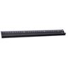 Aluminum Alloy Aluminum Cutting Ruler 30cm Black Safety Ruler with Guard with Rubber Strip Raised Grip Drafting Ruler