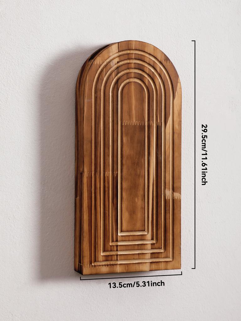 1 Stück Boho Holz Wandvase Wandmontierte Vase Bogenförmiger Dekorativer Hängepflanzer für Wohnzimmer, Schlafzimmer & Heimwanddekoration