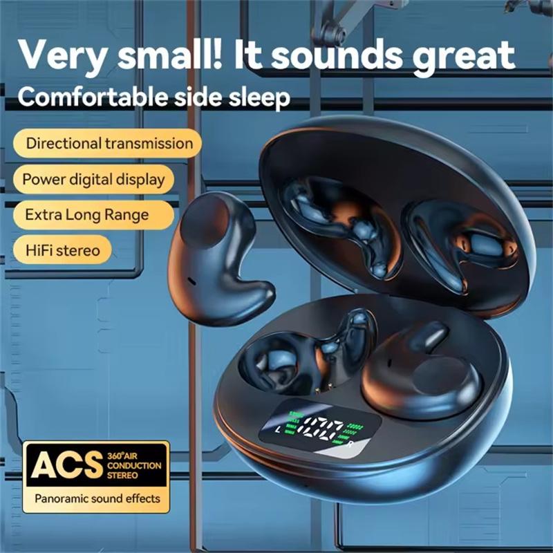 Wireless Stereo Sleep Earphones HIFI Comfortable Earbuds Clear Voice Call Bluetooth 6.0 Headsets Noise Fashion Headphones For Android iOS