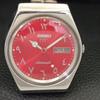 AUTOMATIC VINTAGE SEIKO 5 JAPAN 6309A MENS ARABIC RED COLOR DIAL WATCH A702667-1 R209-a702667